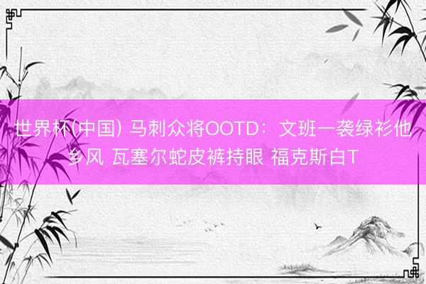 世界杯(中国) 马刺众将OOTD：文班一袭绿衫他乡风 瓦塞尔蛇皮裤持眼 福克斯白T