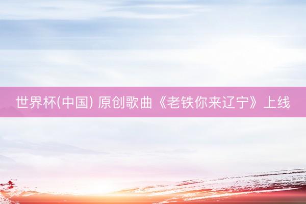 世界杯(中国) 原创歌曲《老铁你来辽宁》上线