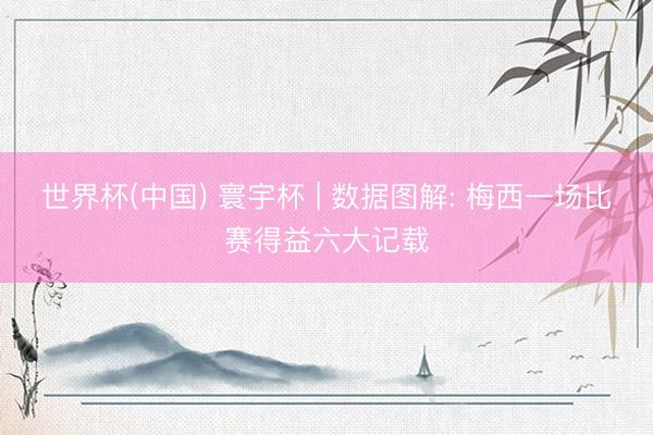 世界杯(中国) 寰宇杯 | 数据图解: 梅西一场比赛得益六大记载
